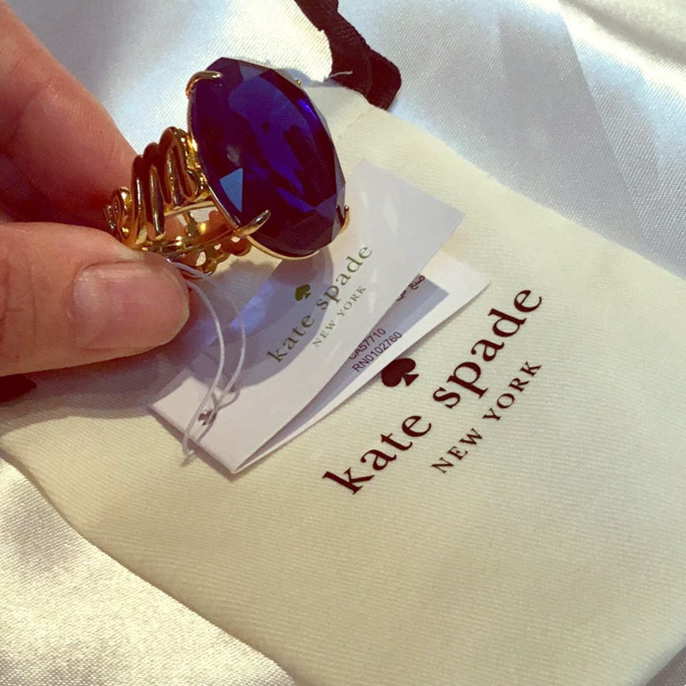 KATE SPADE ♠️ “WHAT A GEM” 💎 BIG BLUE RING